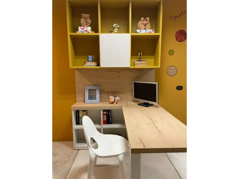Cameretta Scrivania con libreria Doimo cityline senza letto in offerta
