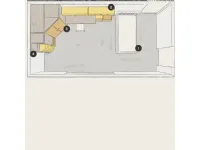 Cameretta Set k15 Siloma letti a terra in Offerta Outlet