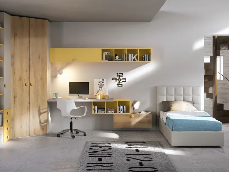 Cameretta Set k15 Siloma letti a terra in Offerta Outlet