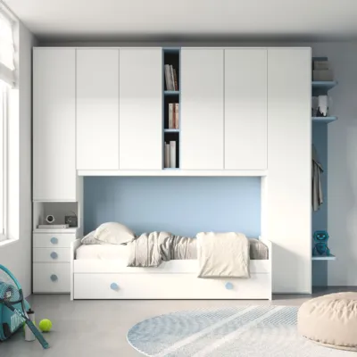 Cameretta Smart junior 13 San martino mobili in laminato opaco a prezzo scontato