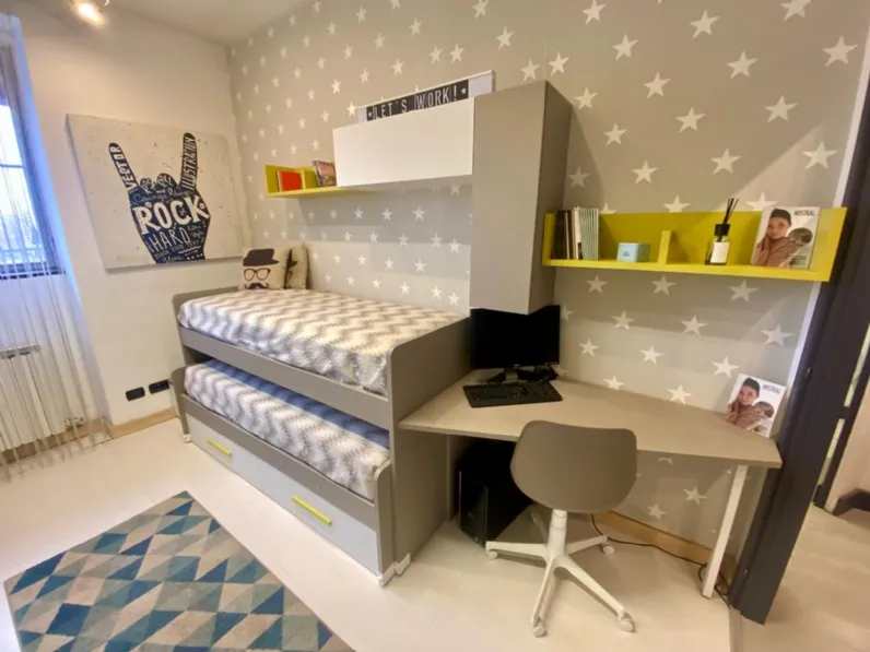 Cameretta Smart San martino mobili con letto a castello scorrevole a prezzo scontato