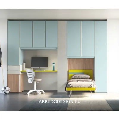 Cameretta Smart San martino mobili con letto a ponte a prezzo Outlet