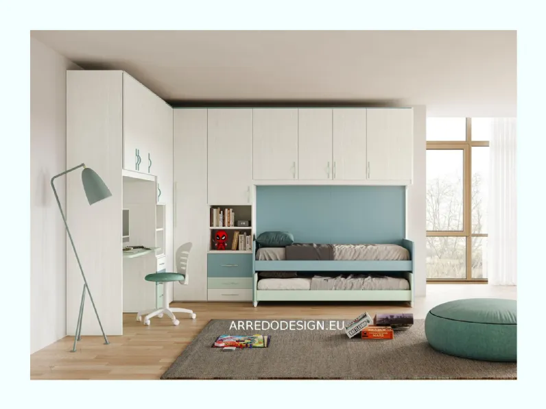 Cameretta Smart San martino mobilicon letto a ponte scontata approfittane ora!