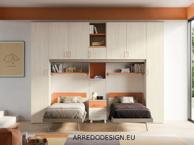 Cameretta Smart San martino mobili con letto a pontein offerta