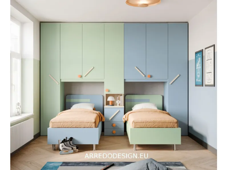 Cameretta Smart San martino mobili in laminato materico in Offerta Outlet