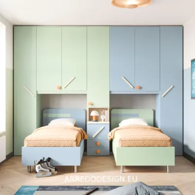 Cameretta Smart San martino mobili in laminato materico in Offerta Outlet