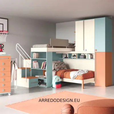 Cameretta Smart San martino mobilicon letto a soppalco scontata