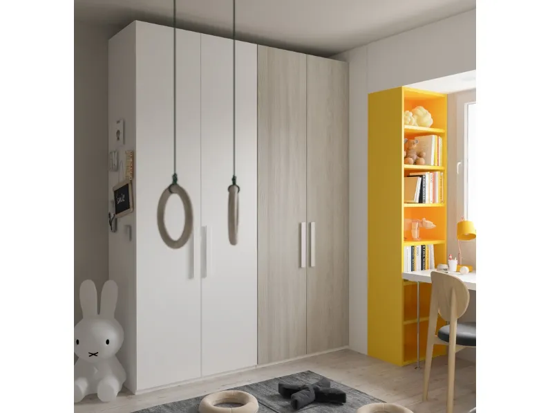 Cameretta Smile 21 Giessegi con letto a terra a prezzo Outlet