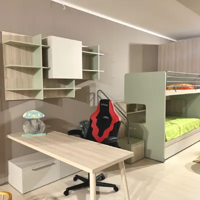 Cameretta in laminato opaco�Soppalco scorrevole roy Doimo cityline scontata a PREZZI OUTLET