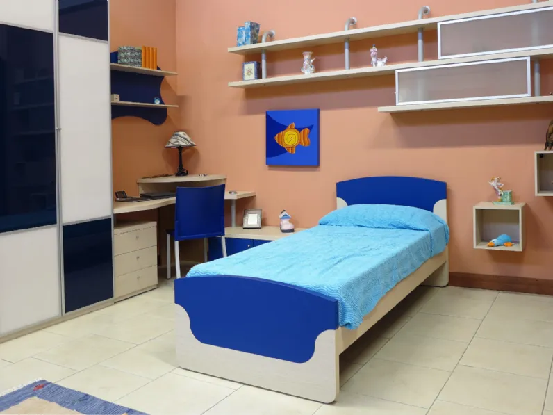 Cameretta T214 movida Marka con letto a terra in Offerta Outlet