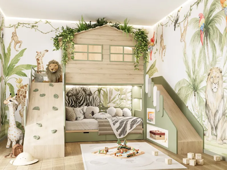 Cameretta The explorer Tiferno in legno a prezzo scontato