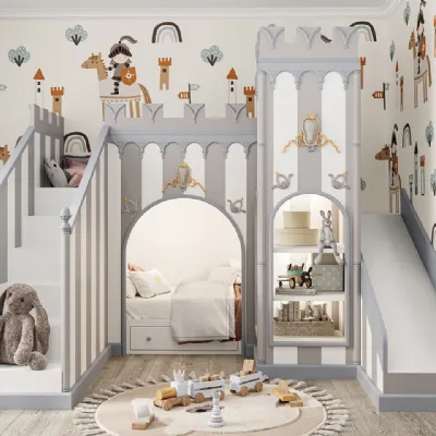 Cameretta The kingdom Tiferno con letto a terra a prezzo Outlet