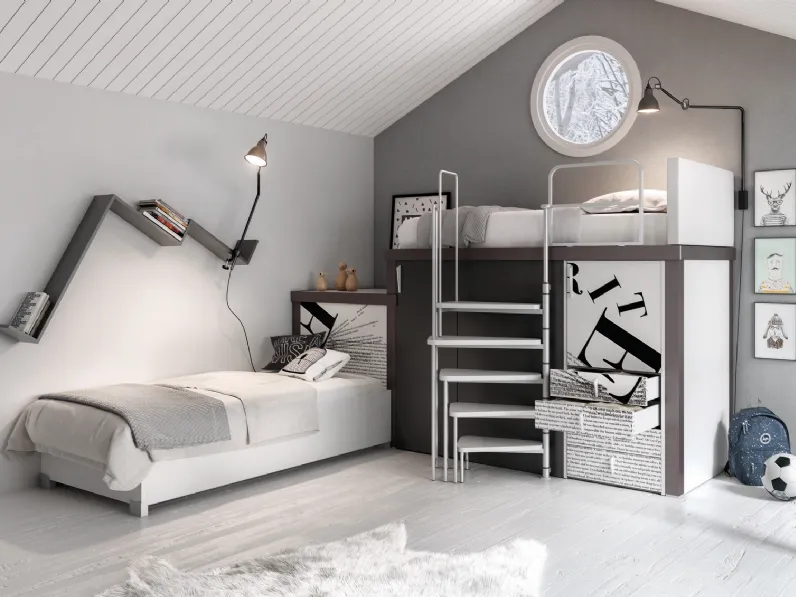 Cameretta Tiramolla Tumidei con letto a soppalcoin offerta