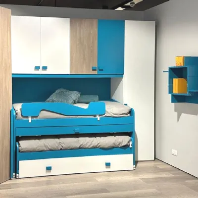 Cameretta Twett La casa moderna con letto a ponte a prezzo Outlet