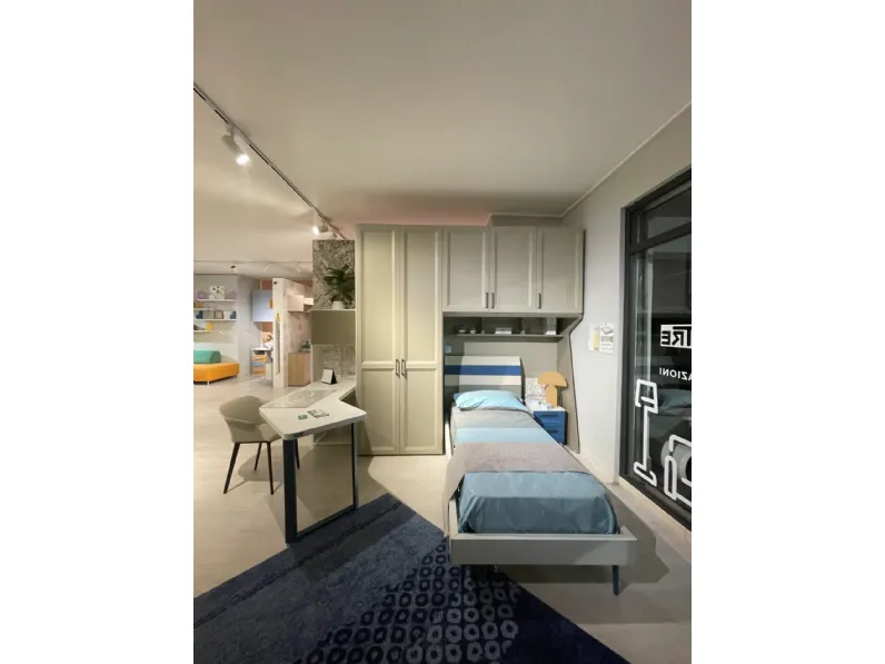 Cameretta in laccato opaco�Vogue Moretti compact camerette scontata a PREZZI OUTLET