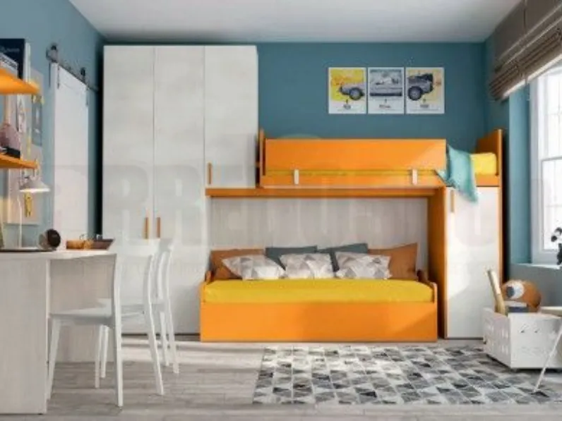 Cameretta Volo c320 Colombini casa con letto a soppalco a prezzo Outlet