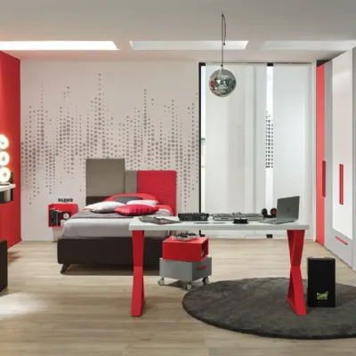 Cameretta Young Moretti compact con letto una piazza e mezza
 scontata