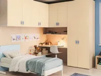 Scopri la Cameretta con ponte FA16 di Zg Mobili. Letto a ponte in offerta!