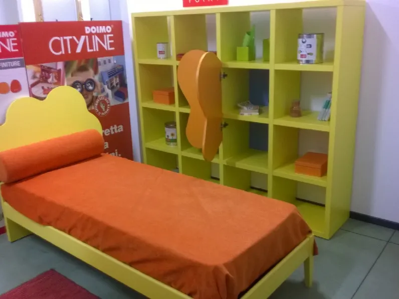 Libreria e letto Doimo Cityline scontato del 50%