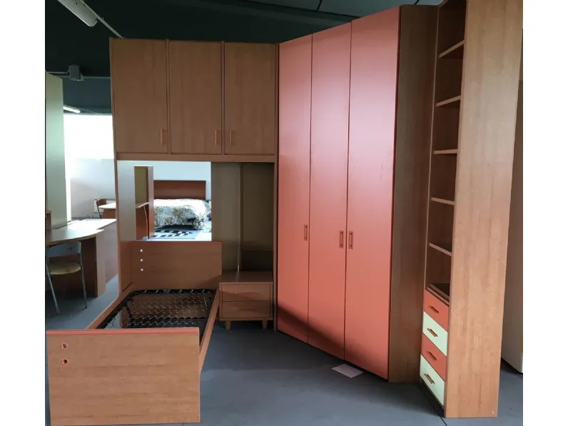 OFFERTA cameretta per bambini CON RETE E Materasso MEMORY MOD. ROUGE di CUCINE STORE