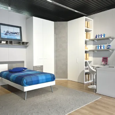 Scopri la cameretta Qik Light di Doimo Cityline: laminato materico a prezzo scontato!