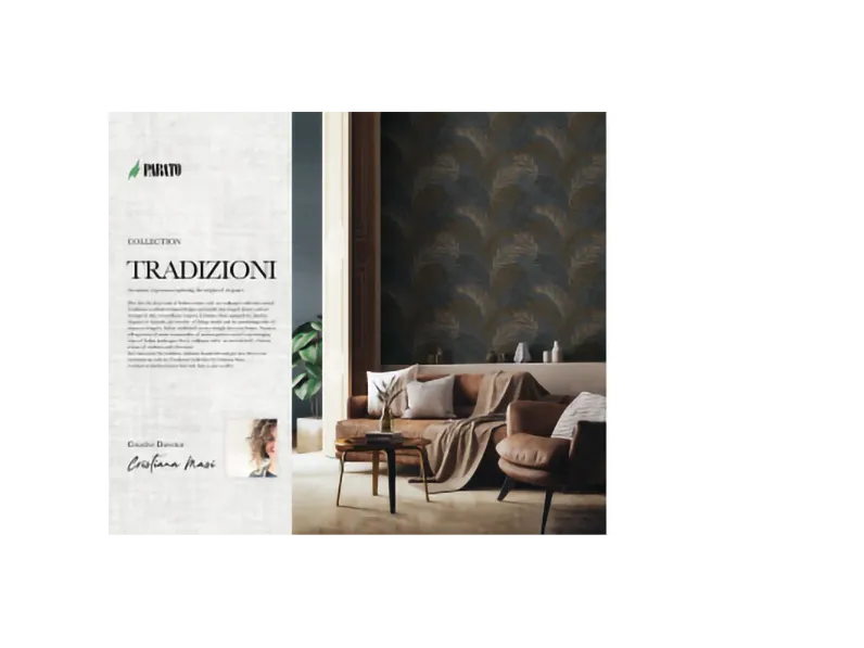 Carta da parati per camera da letto modello Felce  scontata