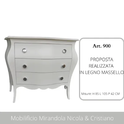 Cassetiera modello Cassettiera bombata in legno in Legno Mirandola nicola e cristano in Offerta Outlet