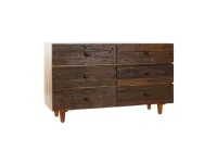 Cassettiera in Legno Cassettiera etnica ric 135 Outlet etnico in Offerta Outlet