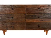 Cassettiera in Legno Cassettiera etnica ric 135 Outlet etnico in Offerta Outlet