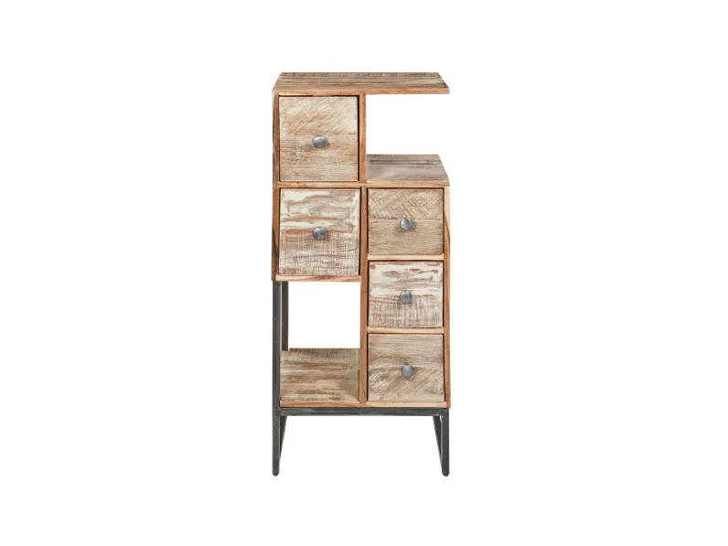 Cassetiera modello Cassettiera graffiti shabby chic in offerta in Legno Outlet etnico in offerta