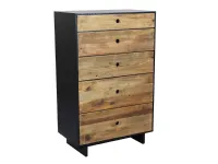 Cassettiera modello Legno riciclato in Legno Outlet etnico in offerta