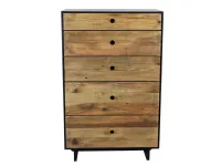 Cassettiera modello Legno riciclato in Legno Outlet etnico in offerta