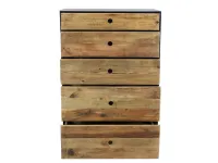 Cassettiera modello Legno riciclato in Legno Outlet etnico in offerta