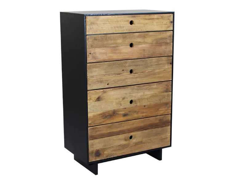 Cassettiera modello Legno riciclato in Legno Outlet etnico in offerta
