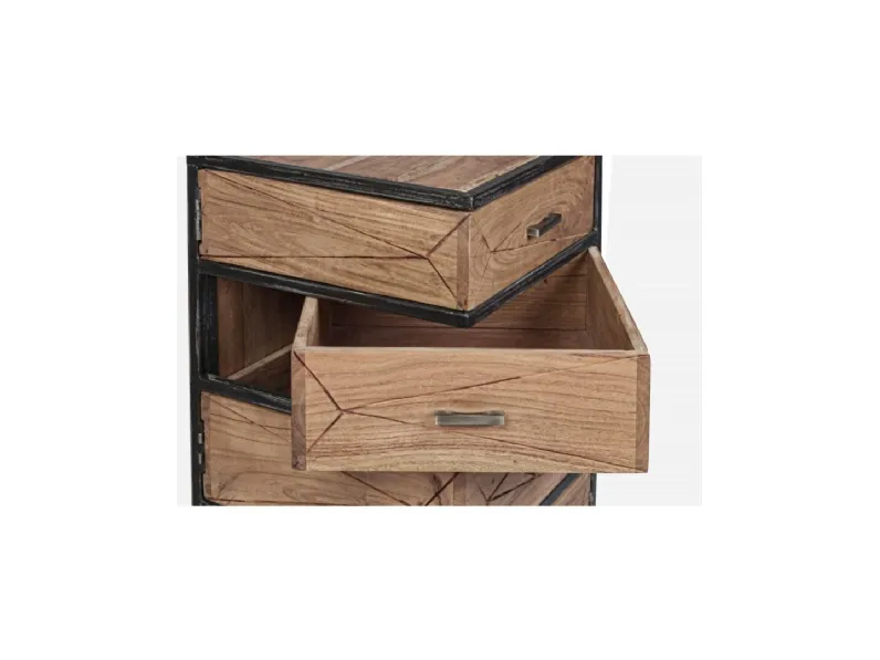 Cassettiera 4c egon Outlet etnico in Legno a prezzi outlet