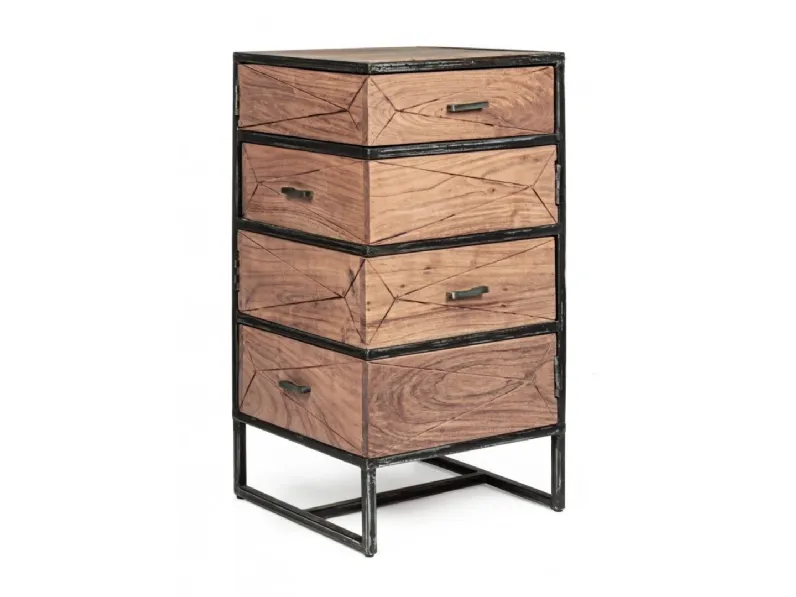 Cassettiera 4c egon Outlet etnico in Legno a prezzi outlet