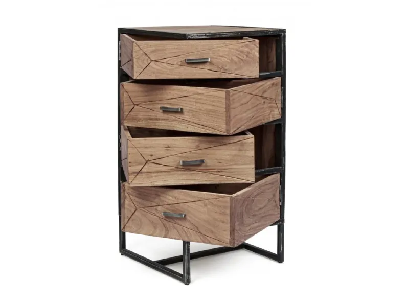 Cassettiera 4c egon Outlet etnico in Legno a prezzi outlet