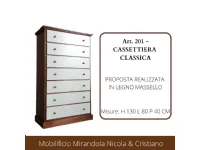 Cassettiera Cassettiera colorata in legno Mirandola nicola e cristano in Legno in offerta
