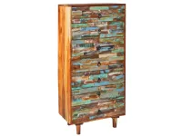 Cassettiera modello Cassettiera settimino 7css in Legno Outlet etnico in Offerta Outlet