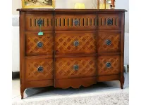 Cassettiera in Legno Cassettone con intarsi Artigianale a prezzo scontato
