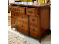 Cassettiera in Legno Cassettone con intarsi Artigianale a prezzo scontato