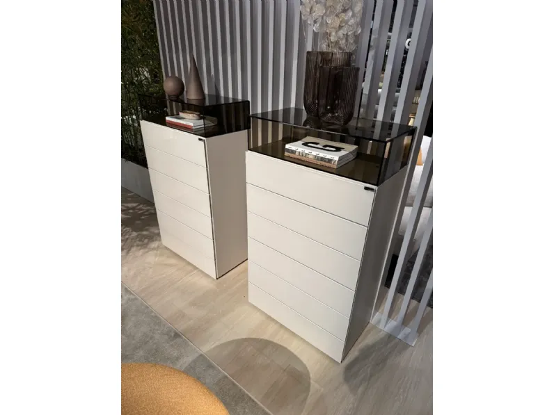 Cassettiera in Laccato opaco 36e8 glass Lago in Offerta Outlet