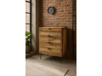 Cassettiera modello Cassettiera 4css old teak in Legno Outlet etnico scontata