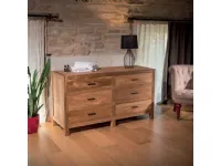 Cassettiera Cassettiera 6 cassetti teak Outlet etnico in Legno in offerta