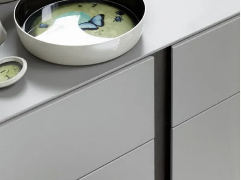 Cassettiera in Laccato opaco Abaco settimanale con gola Sangiacomo in Offerta Outlet