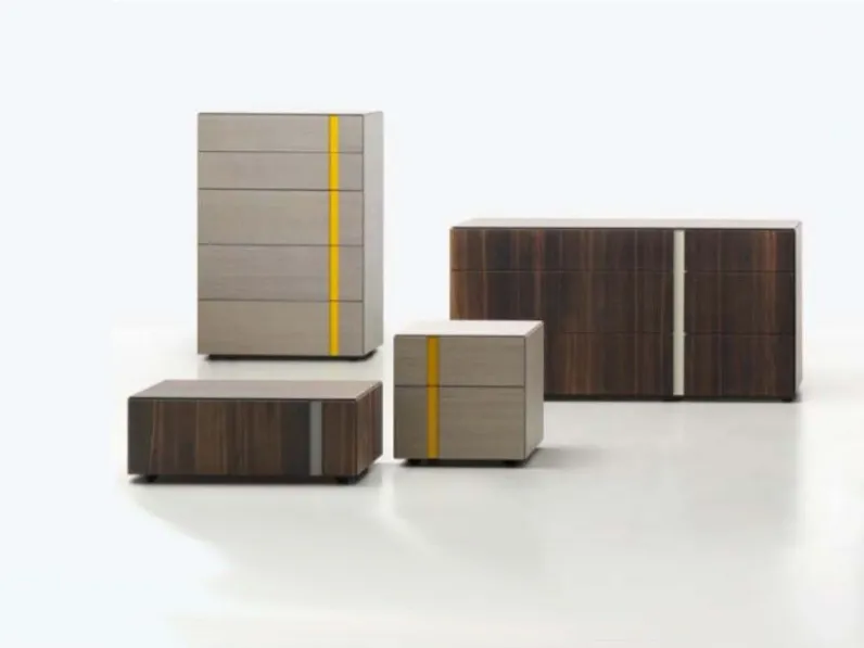 Cassettiera in Laccato opaco Abaco settimanale con gola Sangiacomo in Offerta Outlet