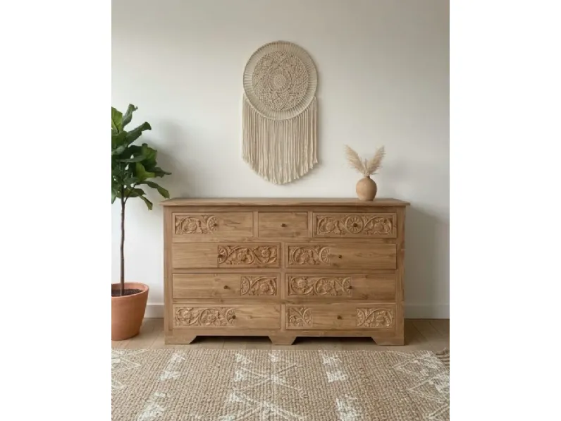 Cassettiera in Legno Cassettiera namast� 130 Outlet etnico a prezzo Outlet