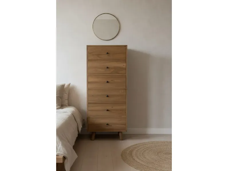 Cassettiera Cassettiera teak 6css Outlet etnico in Legno a prezzi outlet