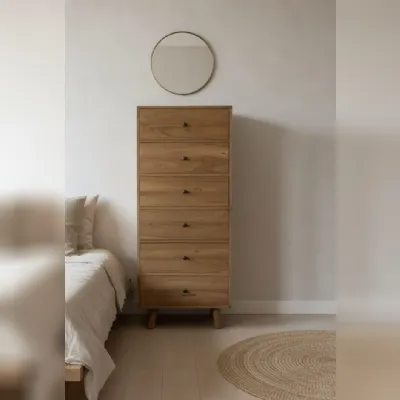 Cassettiera Cassettiera teak 6css Outlet etnico in Legno a prezzi outlet