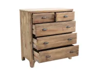 Cassettiera in Legno Legno riciclato 5c Outlet etnico a prezzo scontato